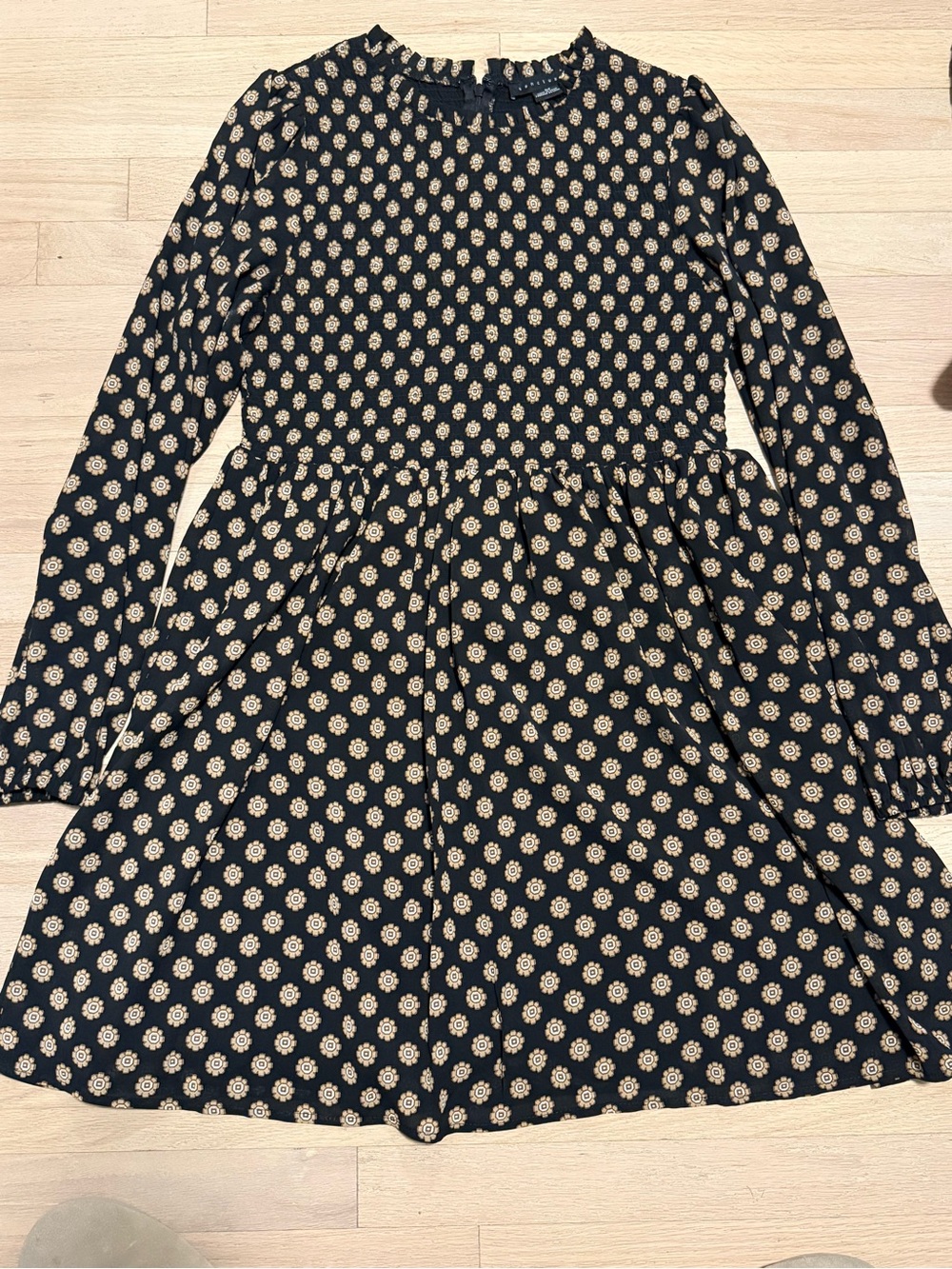 Sanctuary Navy Long-Sleeve Floral Print Dress